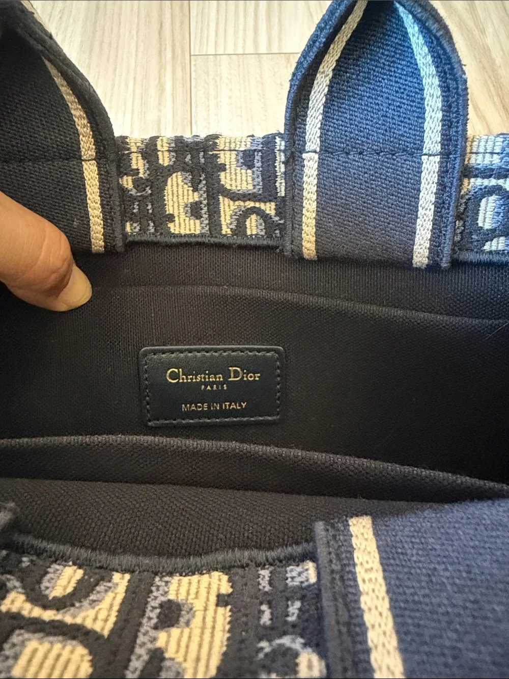 Dior book tote bag east west